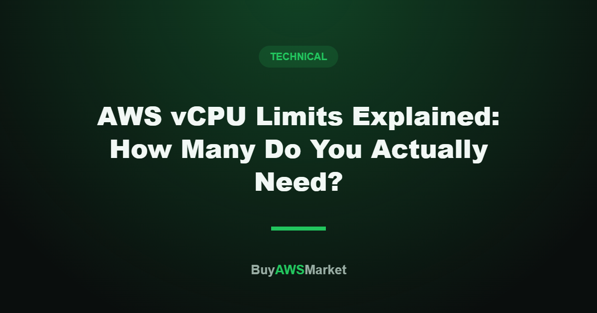 AWS vCPU Limits Explained: How Many Do You Actually Need?